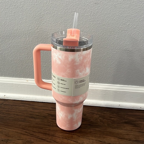 Stanley 40oz Stainless Steel Adventure Quencher Tumbler - Peach Tie Dye - Picture 2 of 5